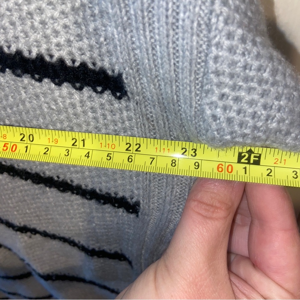 ANA A New Approach womens sweater XL gray black stripes. - Picture 7 of 7